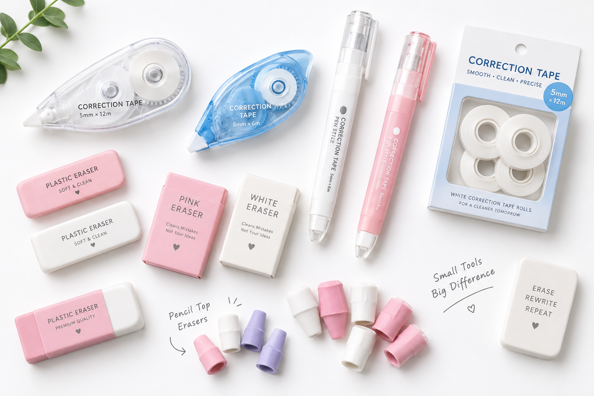 Correction Tape & Erasers